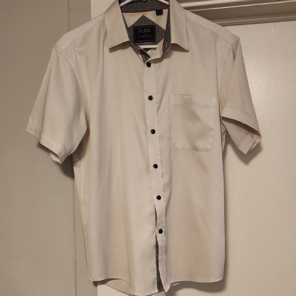 Men's Cream Short Sleeve Shirt